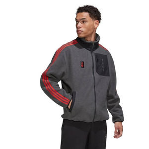 Adidas Bayern Munich 2000/23 Life Jacket Soccer Zip Up Mens Gray Red XS